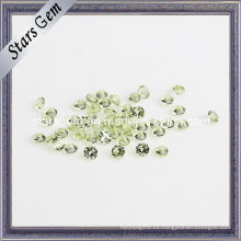 Venta caliente 1.75mm piedras preciosas peridoto natural